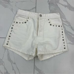 Reformation Shorts Women’s Sz 24 Charlie Studded White High Waist Pockets